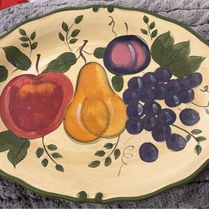 Large Fruit Design Ceramic Platter